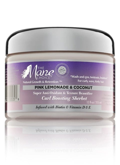 The Mane Choice Pink Lemonade Super Anti-Oxidant & Texture Beautifier Curl Boosting Sherbet, 12 oz
