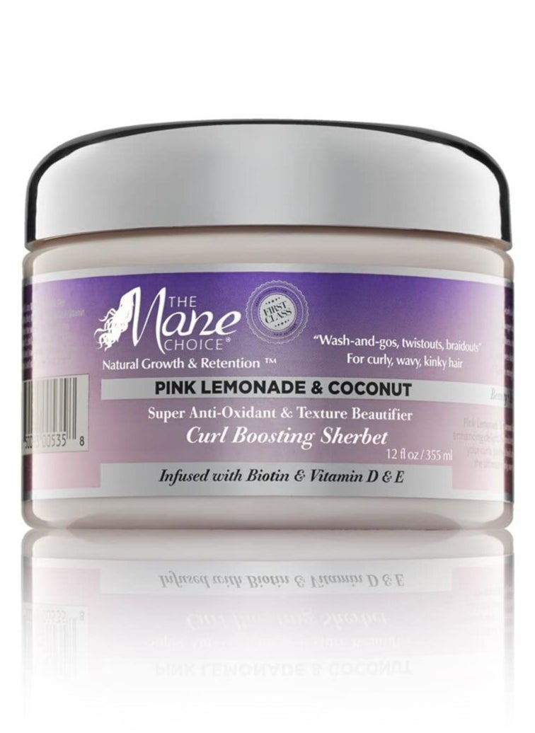 THE MANE CHOICE - The Mane Choice Pink Lemonade Super Anti-Oxidant & Texture Beautifier Curl Boosting Sherbet, 12 oz - Image 1