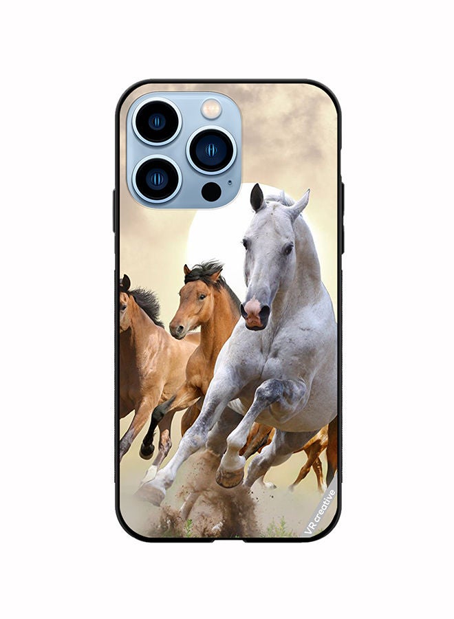 VR CREATIVE Protective Case Cover For Apple iPhone 13 Pro Running Horses Design Multicolour - Image 1