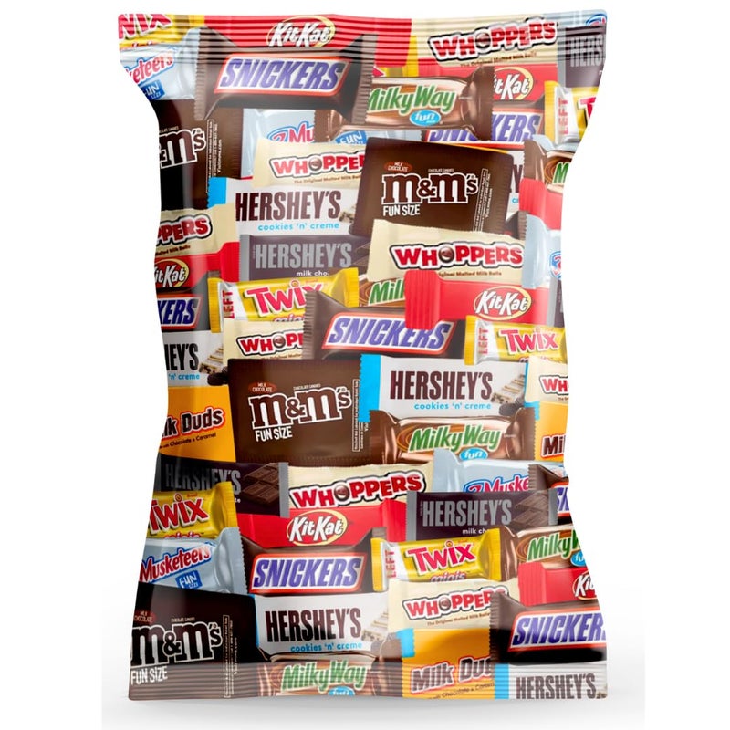 Chocolate Candy Variety Pack - 2 LB Bulk Fun Size Mix, Individually Wrapped