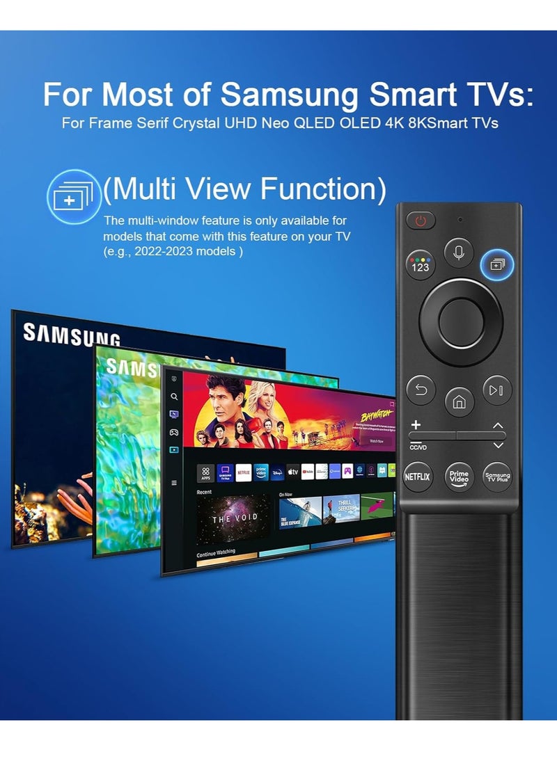 BN59-01357A Solar Voice Remote Control Compatible with Samsung Smart TVs – 4 Apps and Solar Charging for Neo LED 4K 8K UHD Models (2021-2023) – Battery Included