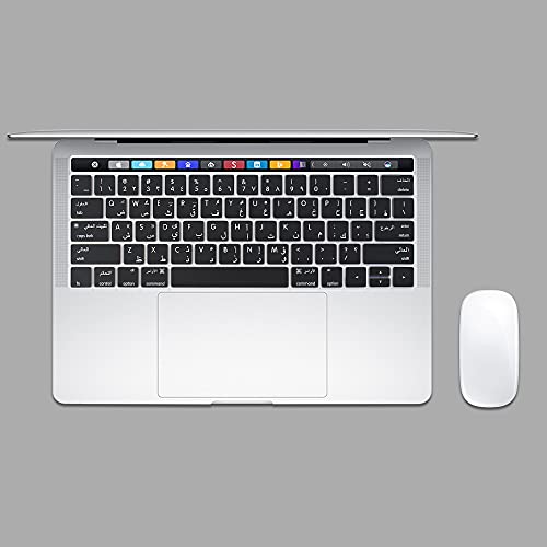 ProElife Arabic Ultra Thin Silicone Keyboard Protector Cover Skin for Apple MacBook Pro with Touch Bar 13" 15" (Model A1706, A1707, A1989, A1990, A2159) (2016 2017 2018 2019 Release) (Black) - Image 2