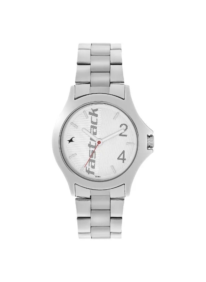 fastrack ساعة يد رجالية تناظرية بشكل دائري من الفولاذ المقاوم للصدأ - 3220SM01 - 49 مم - Image 2