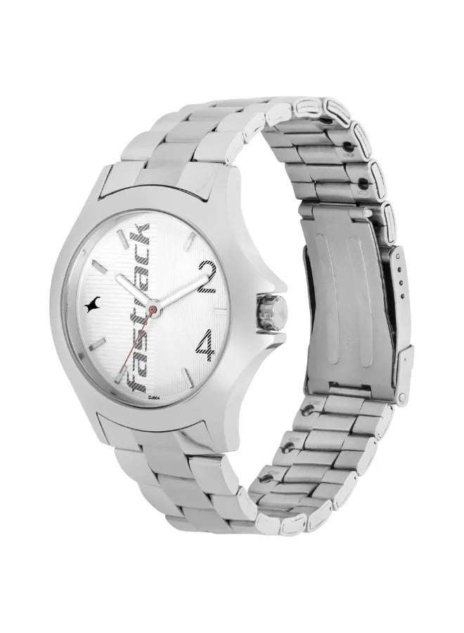 fastrack ساعة يد رجالية تناظرية بشكل دائري من الفولاذ المقاوم للصدأ - 3220SM01 - 49 مم - Image 3