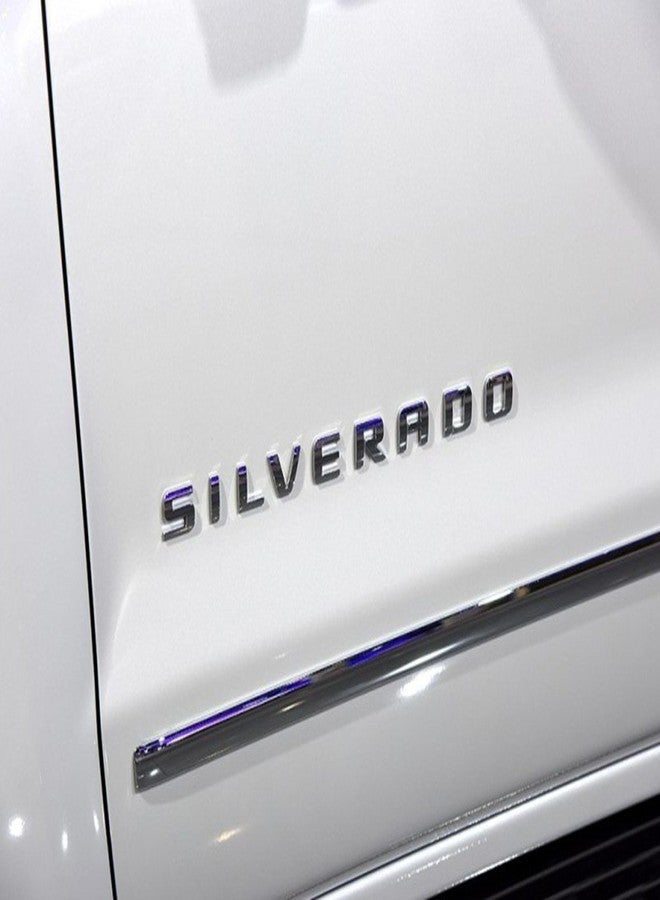 Yoaoo 4pack OEM Nameplate with LT Emblem 3D Badge Replacement for Silverado 1500 2500Hd 3500Hd Series 1999-2018 Gloss Chrome - Image 2
