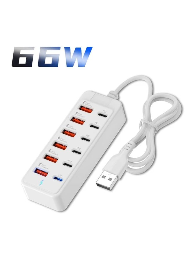 12 منفذ USB C محور شحن سريع 66W محطة طاقة محمولة شاحن متعدد الأجهزة - Image 1