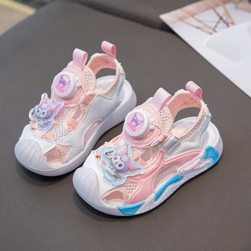 Generic Girls 2025 Children'S Croc Shoes Mesh Breathable Princess Shoes ...