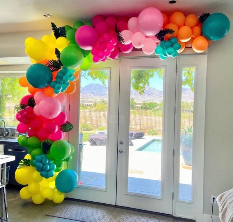 Beaumode Tropical Balloon Arch Garland Kit for Summer Pool Splish Splash Party Cartoon Princess Birthday Girl Bridal Shower Girls Aloha Hawaiian Luau Birthday Party Decorations Tropical - Image 5