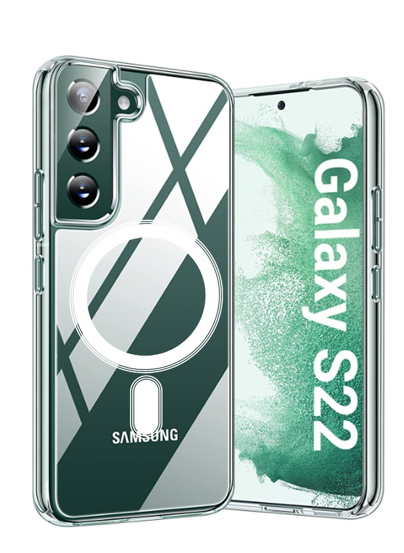 INFOSUN - S22 Case Clear Cover for Samsung Galaxy S22, with Support Magsafe Charger Charging And Transparent Non-yellowing Case for S22 6.1 Inch (2022) - Image 1