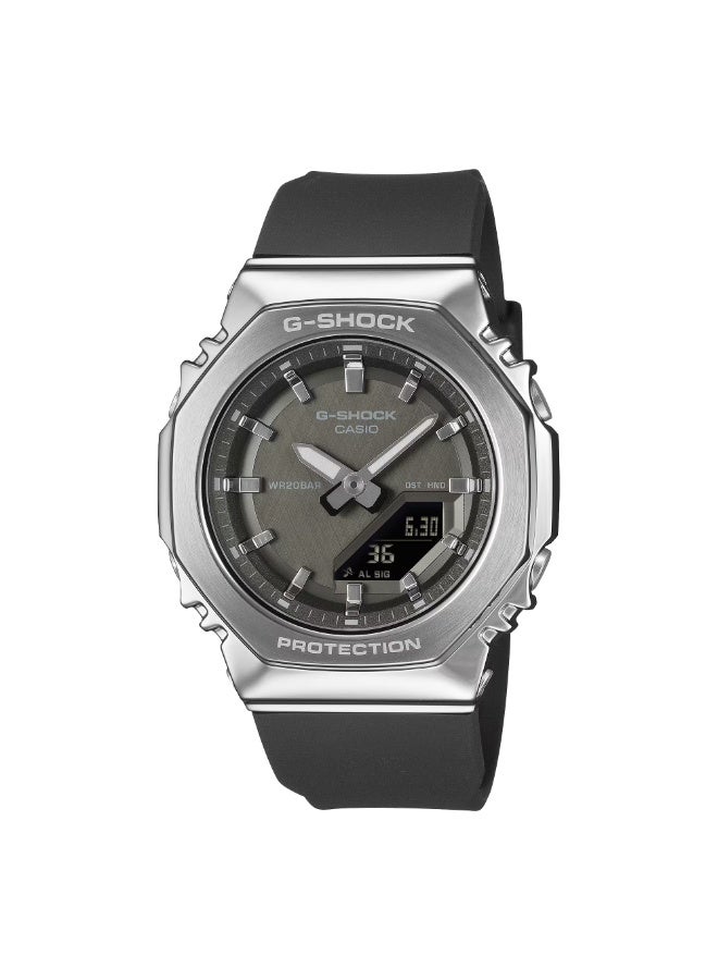 G-SHOCK Analog‑Digital Women's Watch GM‑S2110‑1A1, 45.9 mm Grey Dial with Metal Bezel, Bio‑Based Resin Band, 200 m WR - Image 1