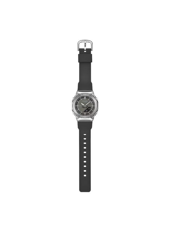 G-SHOCK Analog‑Digital Women's Watch GM‑S2110‑1A1, 45.9 mm Grey Dial with Metal Bezel, Bio‑Based Resin Band, 200 m WR - Image 3