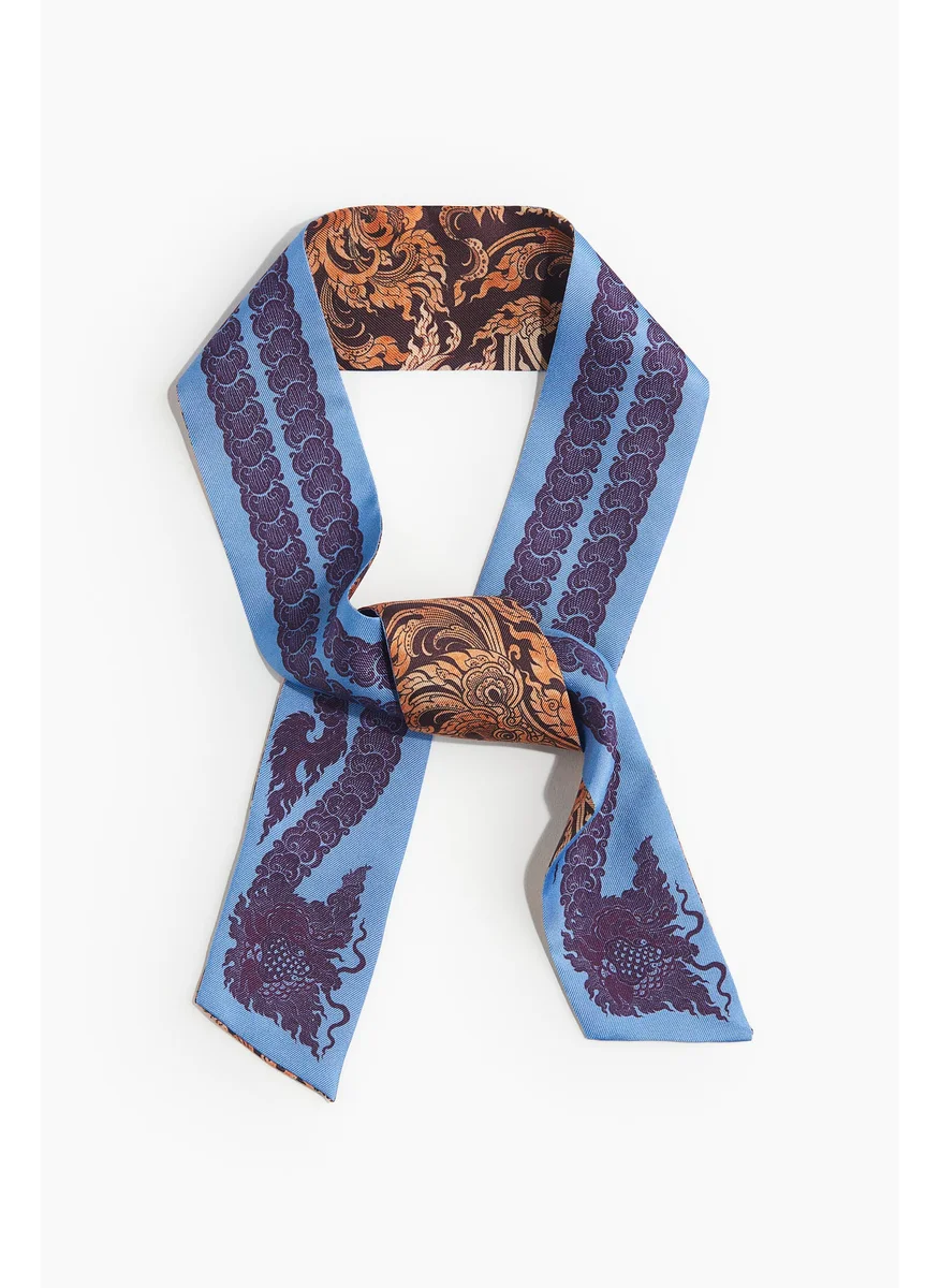 اتش اند ام Narrow Silk Scarf