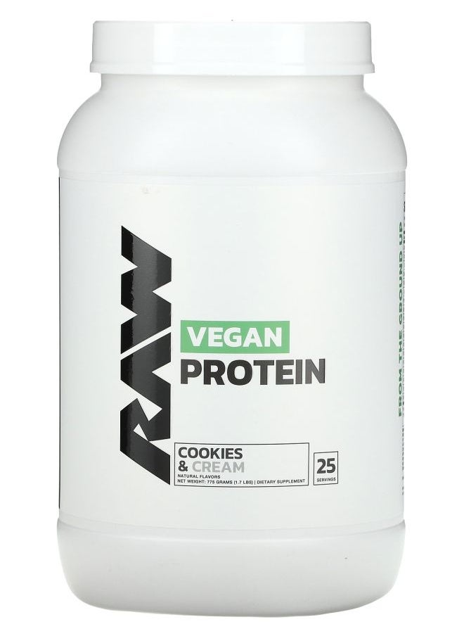 Raw Nutrition Vegan Protein Cookies & Cream 1.7 lbs (775 g) 