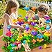 Garbo Star 145 Pcs Toys for 3 Year Old GirlToddler Gardening Set Flower Garden Toy Girls Building Sets Best Educational Learning Fine DIY Crafts Stem Construction Stacking Kitfor 3 4 5 6 7 Years Kids - Image 4