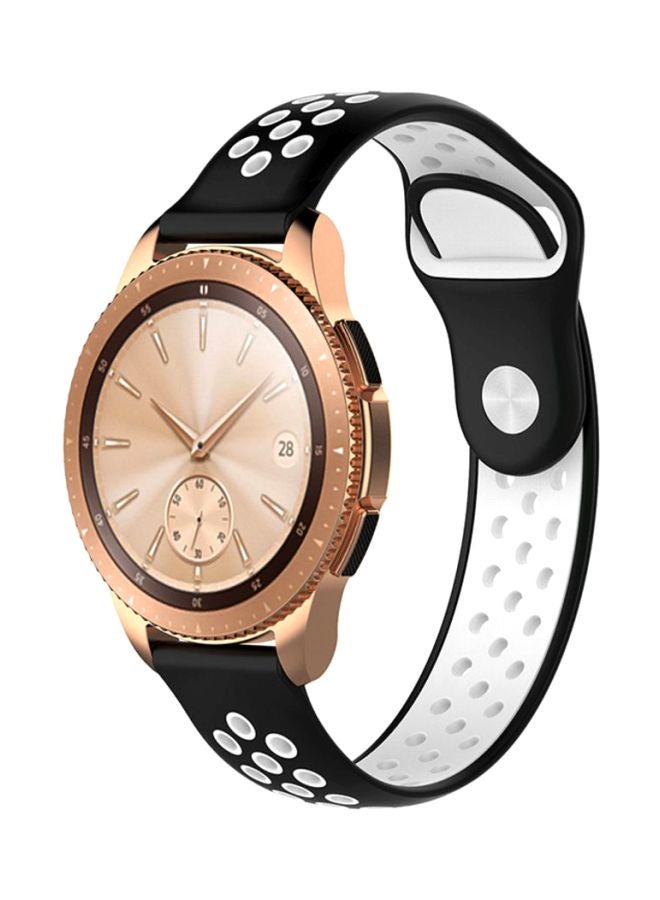 Voberry 20mm Replacement Band Strap For Samsung Galaxy Classic 42mm Black/White - Image 3