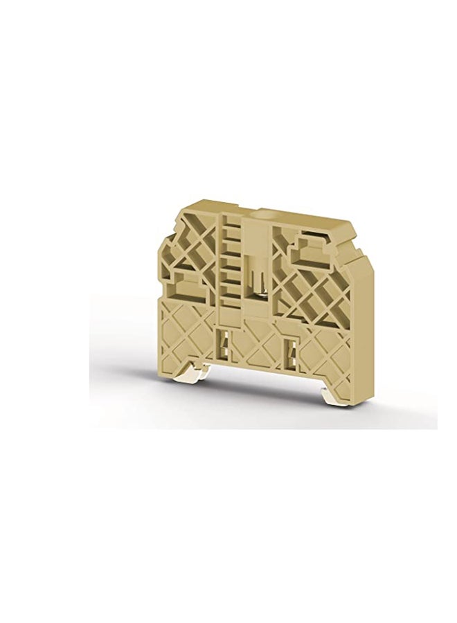 DIN Rail Terminal Blocks End Stopper Bracket, End Stopper DIN Rail End Screw Clamp Terminal Fixing Block Beige 495210 KD 7 (PACK OF 5)