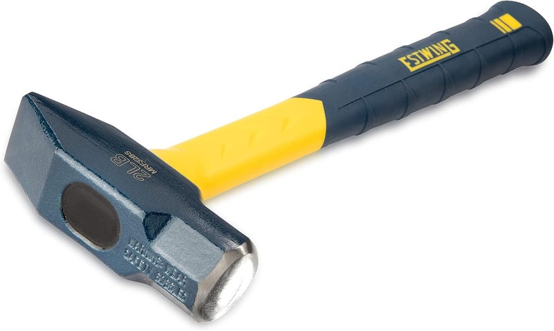 Estwing Blacksmith's Hammer - 32 oz Metalworking Tool with Fiberglass Handle & No-Slip Cushion Grip - MRF32BS - Image 2