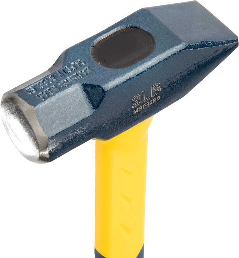 Estwing Blacksmith's Hammer - 32 oz Metalworking Tool with Fiberglass Handle & No-Slip Cushion Grip - MRF32BS - Image 3