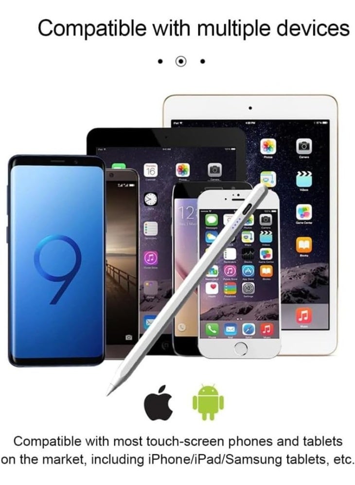 DENX DX3605 Universal Stylus Pen for iPad iPhone Android Tablets, Rechargeable Fine Tip Touch Pen, Type-C Fast Charging, No Bluetooth Required, 100mAh Battery for Writing Drawing & Note-Taking - Image 2