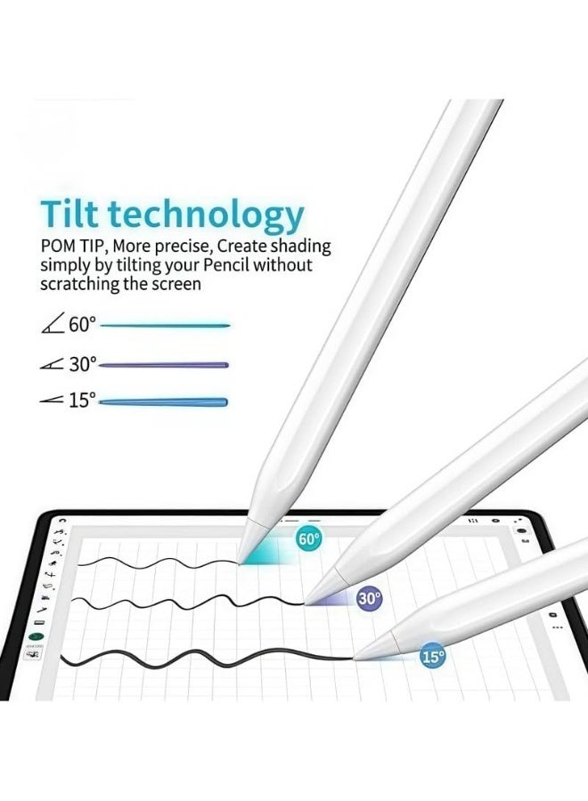 DENX DX3605 Universal Stylus Pen for iPad iPhone Android Tablets, Rechargeable Fine Tip Touch Pen, Type-C Fast Charging, No Bluetooth Required, 100mAh Battery for Writing Drawing & Note-Taking - Image 3