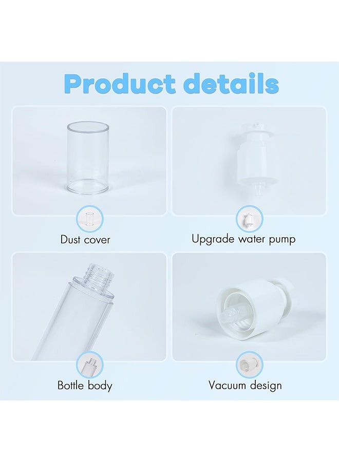 HY 3 Pack Airless Pump Bottles, 15/30/50 ml Lotion Dispenser Travel Size Pump Bottles, Vacuum Cosmetic Travel Bottle for Lotion, Creams, Foundation, Cosmetic - Image 3