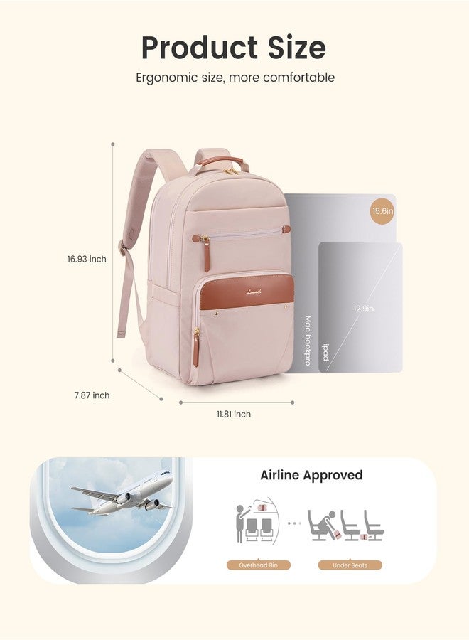 LOVEVOOK Laptop Backpack for Women, College Backpack for Student Teen Girl, 15.6" Work Business Computer Backpack, Back to School Bookbag, Casual Daypack Purse, Travel Personal Item Bag for Gift - Image 3