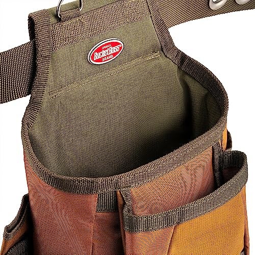 Bucket Boss - AirLift Tool Belt with Suspenders, Tool Belts - Original Series (50100) with 12 pockets, Brown , 52 Inch - Image 4