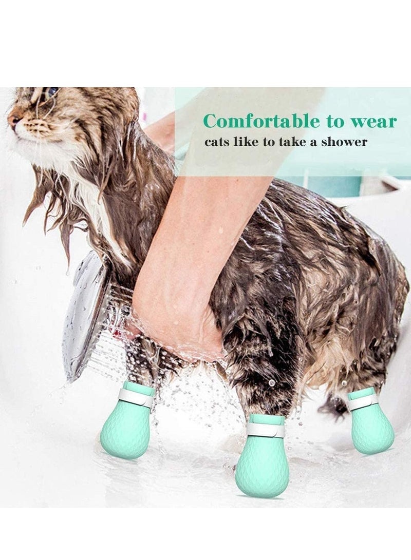شو وو Cat Anti-scratch Boots Rubber Nail Cover Precaution Scratch Gloves Bathing for Injection Paw Protector - Image 3