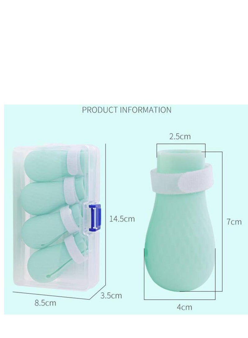 شو وو Cat Anti-scratch Boots Rubber Nail Cover Precaution Scratch Gloves Bathing for Injection Paw Protector - Image 5