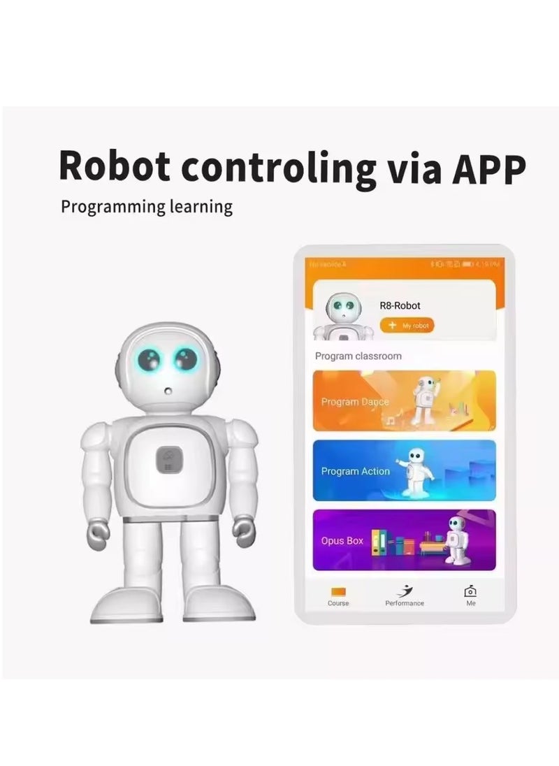 Generic - Ai Programming Educational Robot (R8 Pro), White, Interactive Voice Commands, Music, Dance, Storytelling - Image 1