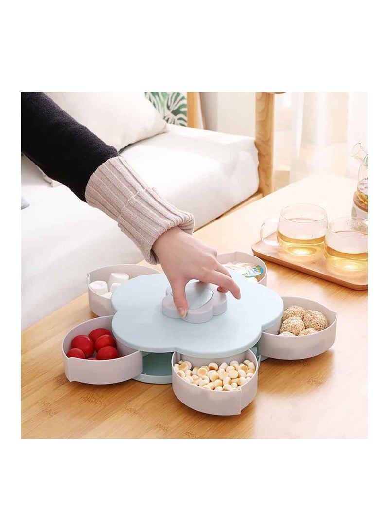 AMM Bloom Rotating Snack Box Flower Design Candy Food Storage Box Jewelry Sort Out - Image 4