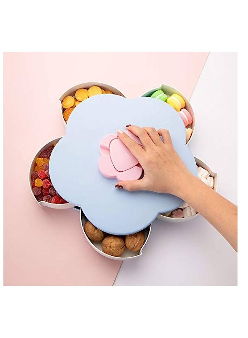 AMM Bloom Rotating Snack Box Flower Design Candy Food Storage Box Jewelry Sort Out - Image 3