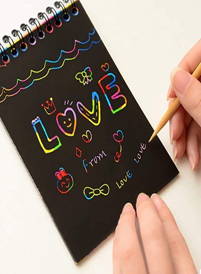Caught Trendy Scratch Paper Art for Kids Magic Rainbow Scratch Paper Off Set Scratch Crafts Arts Supplies Kits Pads Sheets Boards for Party Learning Games and Best Gift Item for Your Kids. - Image 2