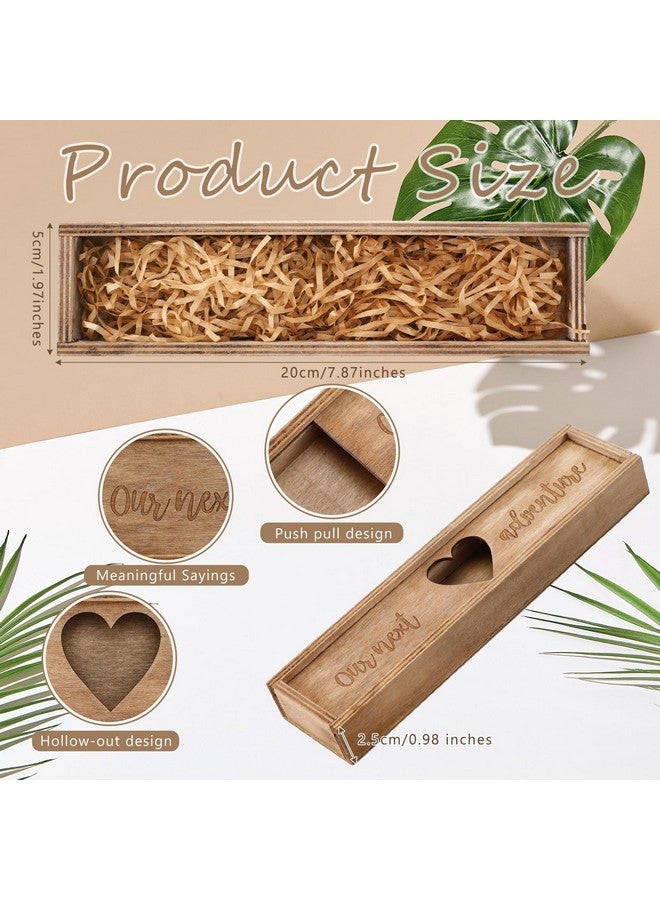 Barydat صندوق هدايا اختبار الحمل باري دات صندوق تذكار إعلان الحمل للزوج صندوق خشبي لإعلانات كشف جنس الطفل أفكار مفاجأة حامل اختبار هدايا تذكارية للأب والجد والجدة (بني) - Image 2