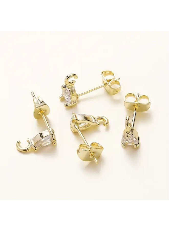 6Pcs Golden Brass Drop Earrings With Holes For DIY Jewelry Making Craft Supplies - Image 3