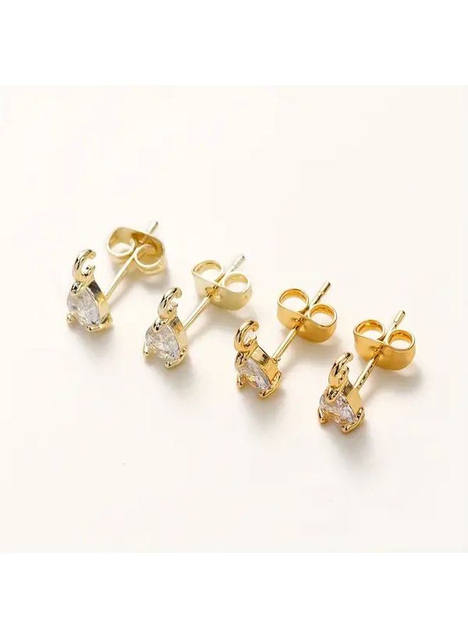 6Pcs Golden Brass Drop Earrings With Holes For DIY Jewelry Making Craft Supplies - Image 2