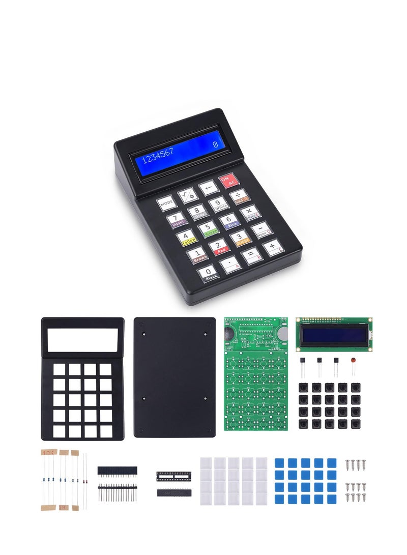SOLARAE DIY Calculator Soldering Practice Kit, 7 Digits Desk Calculator Soldering Project Kit, DIY Electronic Kits with 1602 LCD Display, for College High School Learning and Home Office Daily Use - Image 1