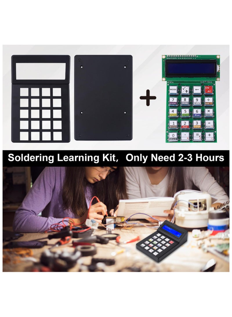 SOLARAE DIY Calculator Soldering Practice Kit, 7 Digits Desk Calculator Soldering Project Kit, DIY Electronic Kits with 1602 LCD Display, for College High School Learning and Home Office Daily Use - Image 2