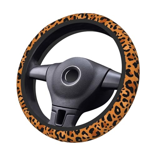 KARREAL Animal Leopard Print Cheetah Steering Wheel Cover NonSlip Breathable Neoprene Steering Wheel Covers Women Car Accessories Universal 15 Inch Fit Auto Suvs Truck - Image 3