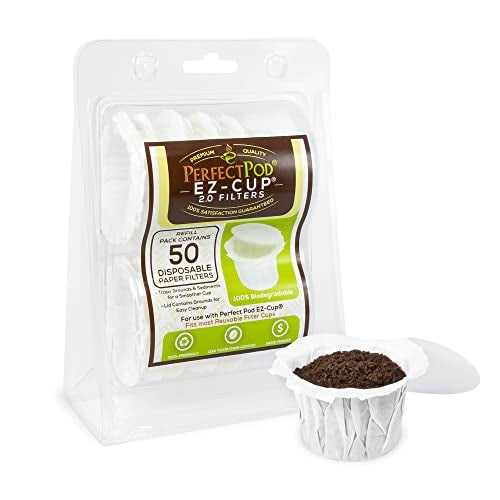 Perfect Pod EZ-Cup Disposable Paper Filters with Patented Lid Design for Reusable Coffee Pods 8-Pack (400 Filters) - Image 5