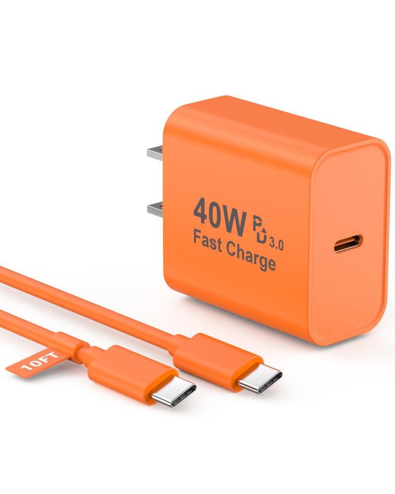 Smilebridge [Apple MFi Certified] iPhone 17 Pro Max Charger Fast Charging, PD 40W USB C Charger Block with 10FT Long Type C Charging Cable Cord Compatible with iPhone 17/17 Pro/17 Pro Max/Air/16/15/16 15 Pro Max - Image 1