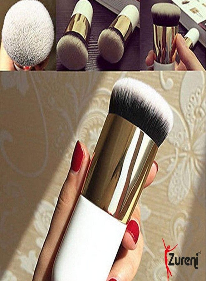 زوريني مجموعة فرش مكياج زوريني مكونة من فرشتين صناعيتين فاخرتين لخافي العيوب، ومجموعة تحديد الوجه، وبودرة الأساس. - Image 3