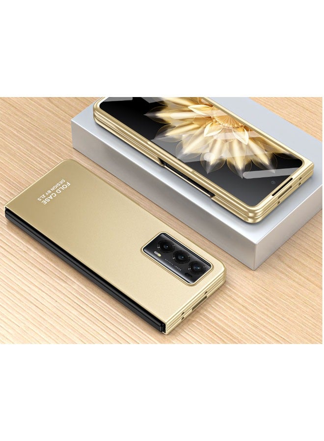 عام حافظة متوافقة مع هاتف هونور ماجيك V2، مصنوعة من مادة مطفية عالية الجودة لمنع بصمات الأصابع، تأتي مع حامي شاشة زجاجي لهاتف Magic V2. - Image 2