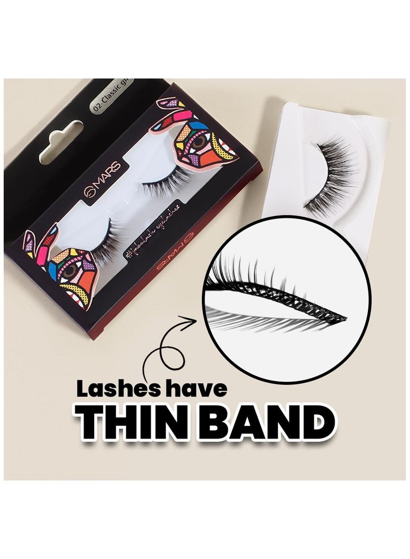 مارس رموش فابولاش للنساء رموش صناعية خفيفة الوزن وشعر صناعي وخفيفة الوزن وسهلة لتناسب أي شكل عين - Image 2