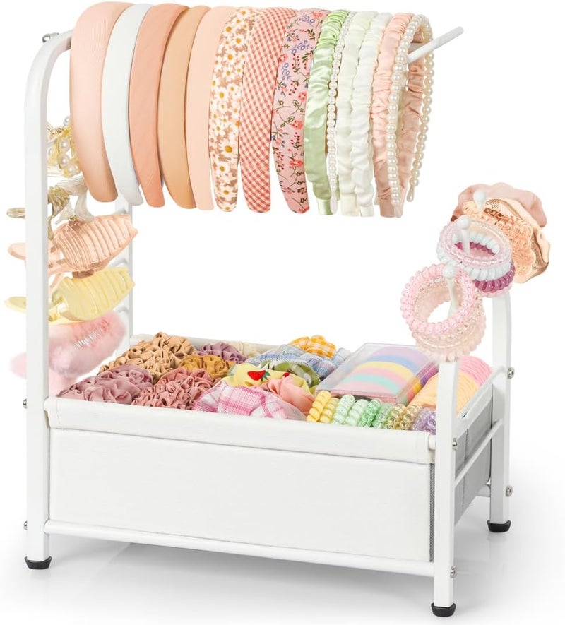 Keebofly Headband Holder Organizer,Versatile Hair Accessories Organizer,Large Hair Tie Holder,Scrunchie Holder,Bow Organizer for Girls,Baby, Women,Headband Organizer Stand for Hair Tie Claw Clip Bow - Image 1