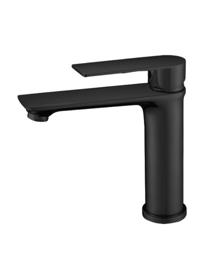 B Bagno Modern Basin Mixer Tap 3401MB – Matt Black Finish, Single Lever, Water-Saving Faucet for Bathroom Sink - Image 1