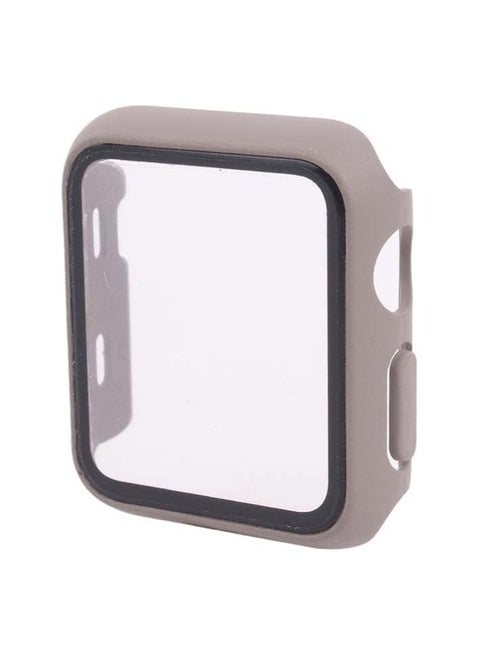 Classic Smartwatch Tempered Glass Screen Protector Case For Apple Watch Series 1, 2 And 3 (42mm) - Grey