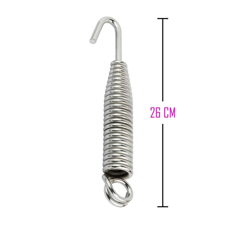 Marshland Marshland Metal Heavy Duty Hanging Swing Accessories Spring Silver Color Length 26centemeter 2pecs with 2 S Hook for Punching Bag Hammock Chair Boxing Bag Balcony Swing Porch Swings Extension - Image 5