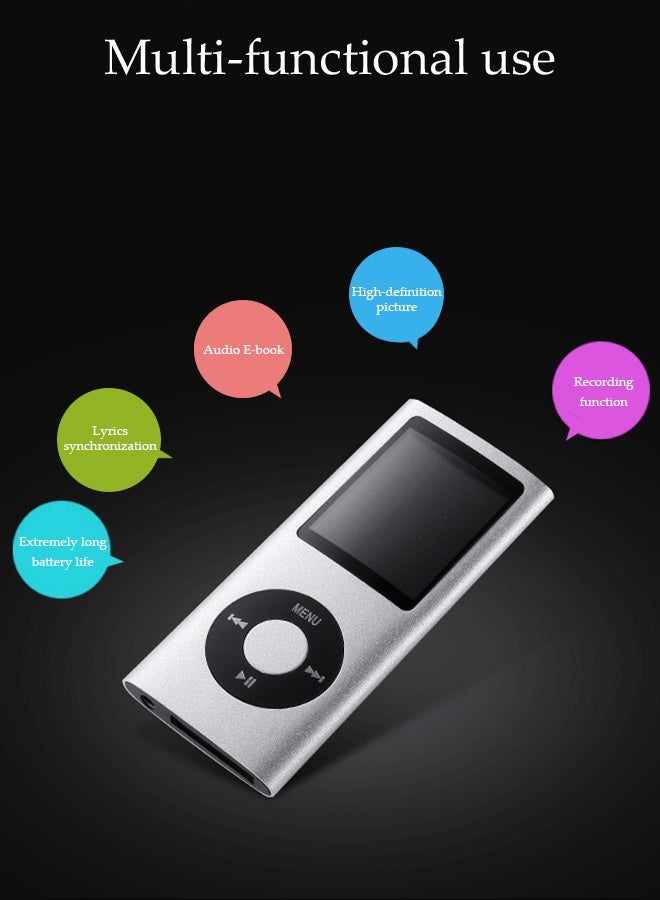 DUNISO MP3 Player，Portable HiFi Music Player with 2.0 inch Screen，Insert Card Music Player with FM Radio and Voice Recorder,4GB - Image 4