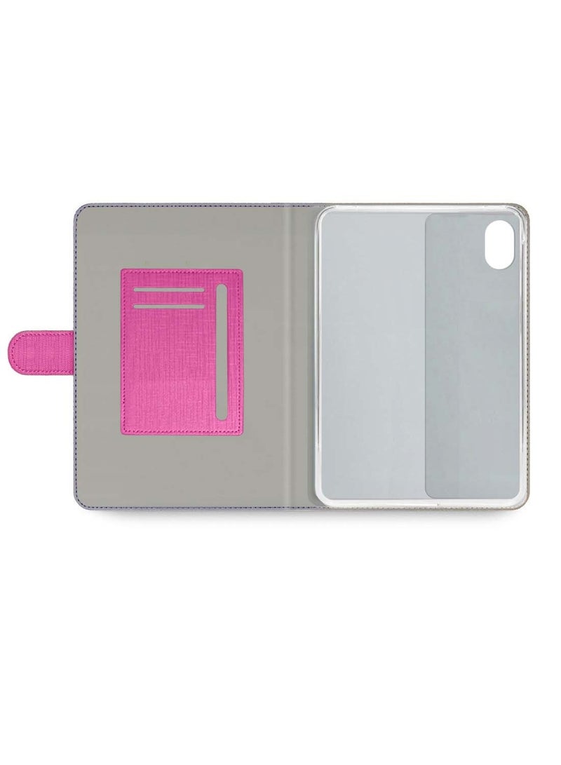 دبليو تيك شاومي ريدمي باد برو 5 جي 2024 12.1 بوصة ASN الحب سلسلة بو الجلود المغناطيسي إغلاق غطاء الوجه - وردي - Image 2